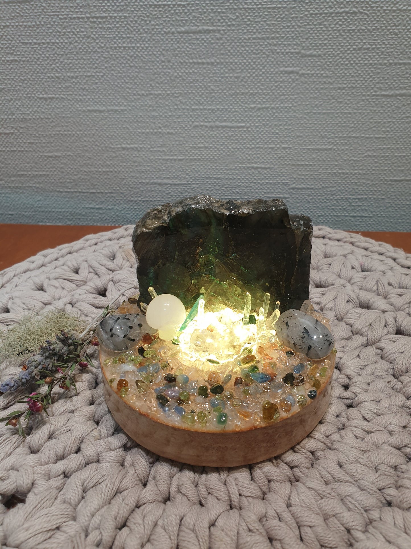 Magical Labradorite Rainbow Lamp