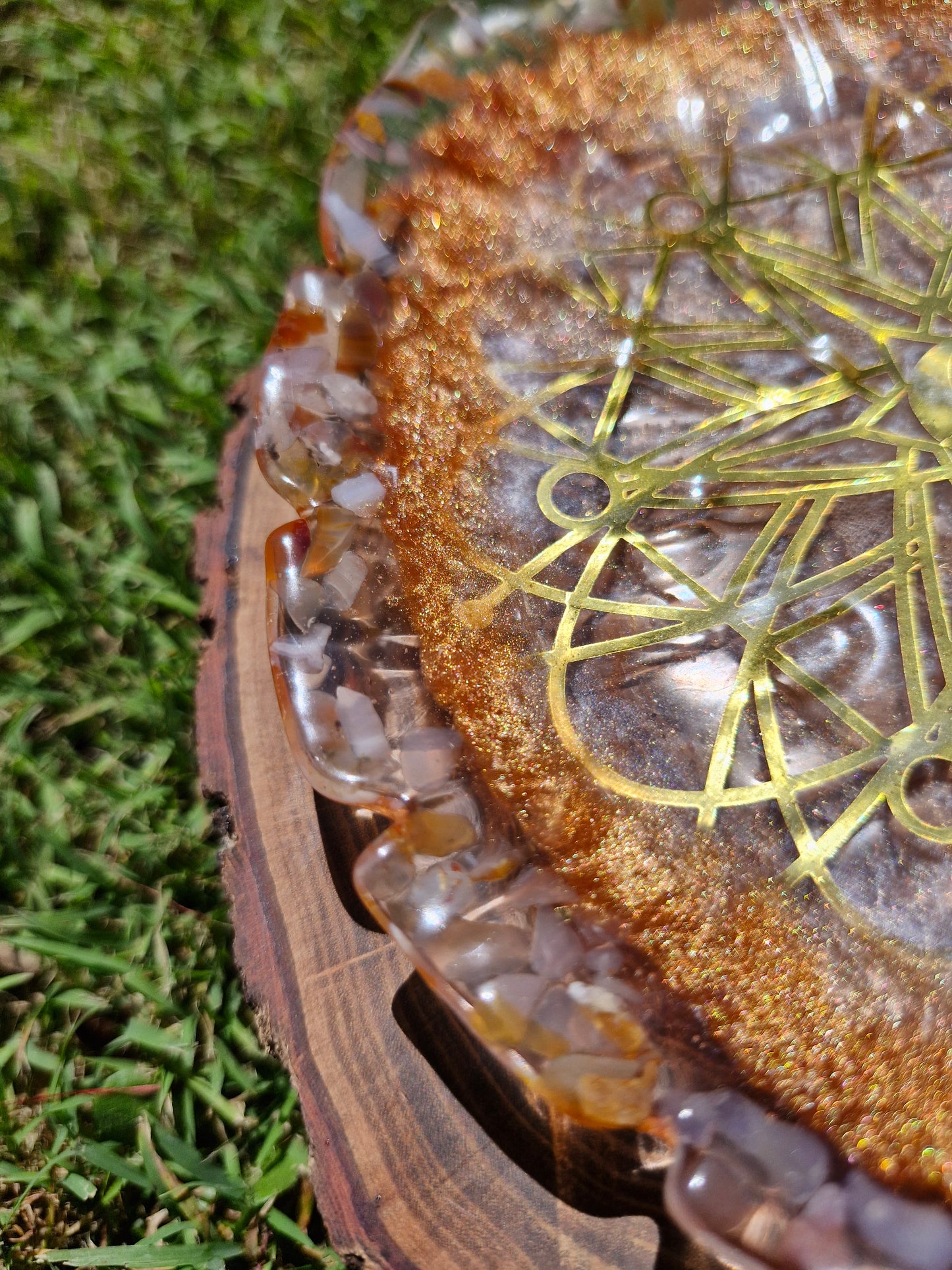 Golden Fire Carnelian Treasure Tray