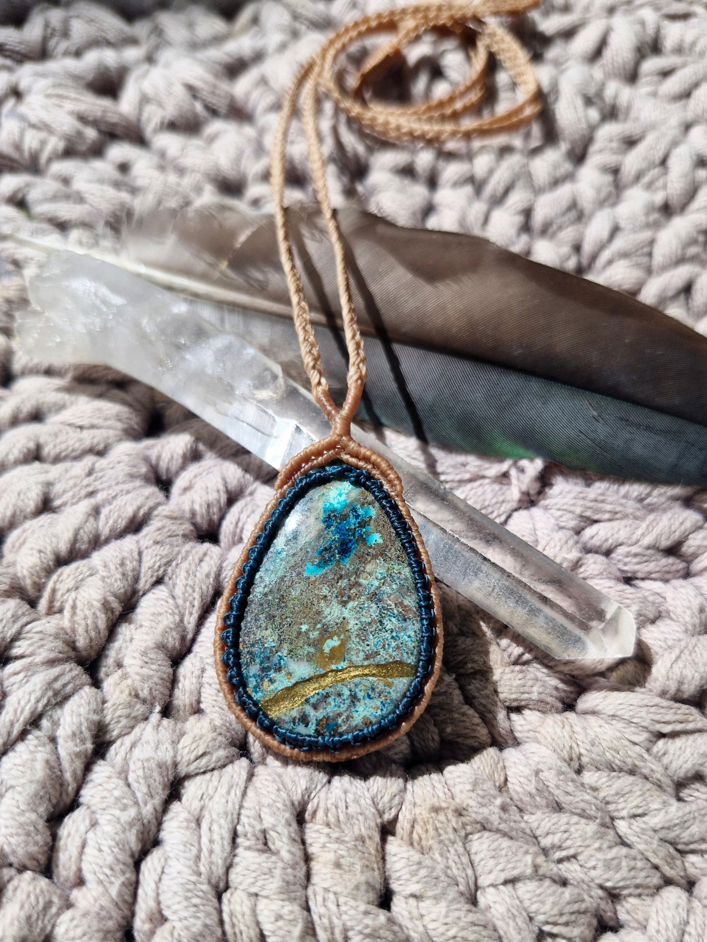 Chrysocolla pendant