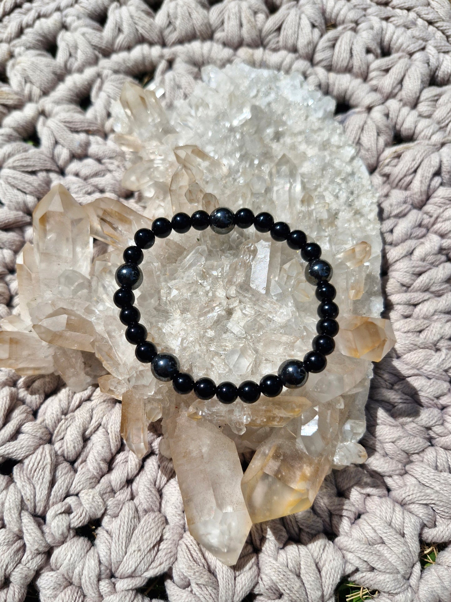 Onyx and Hematite bracelet