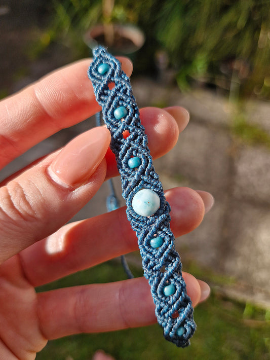 Larimar - Tranquility - Crystal bracelet, anklet
