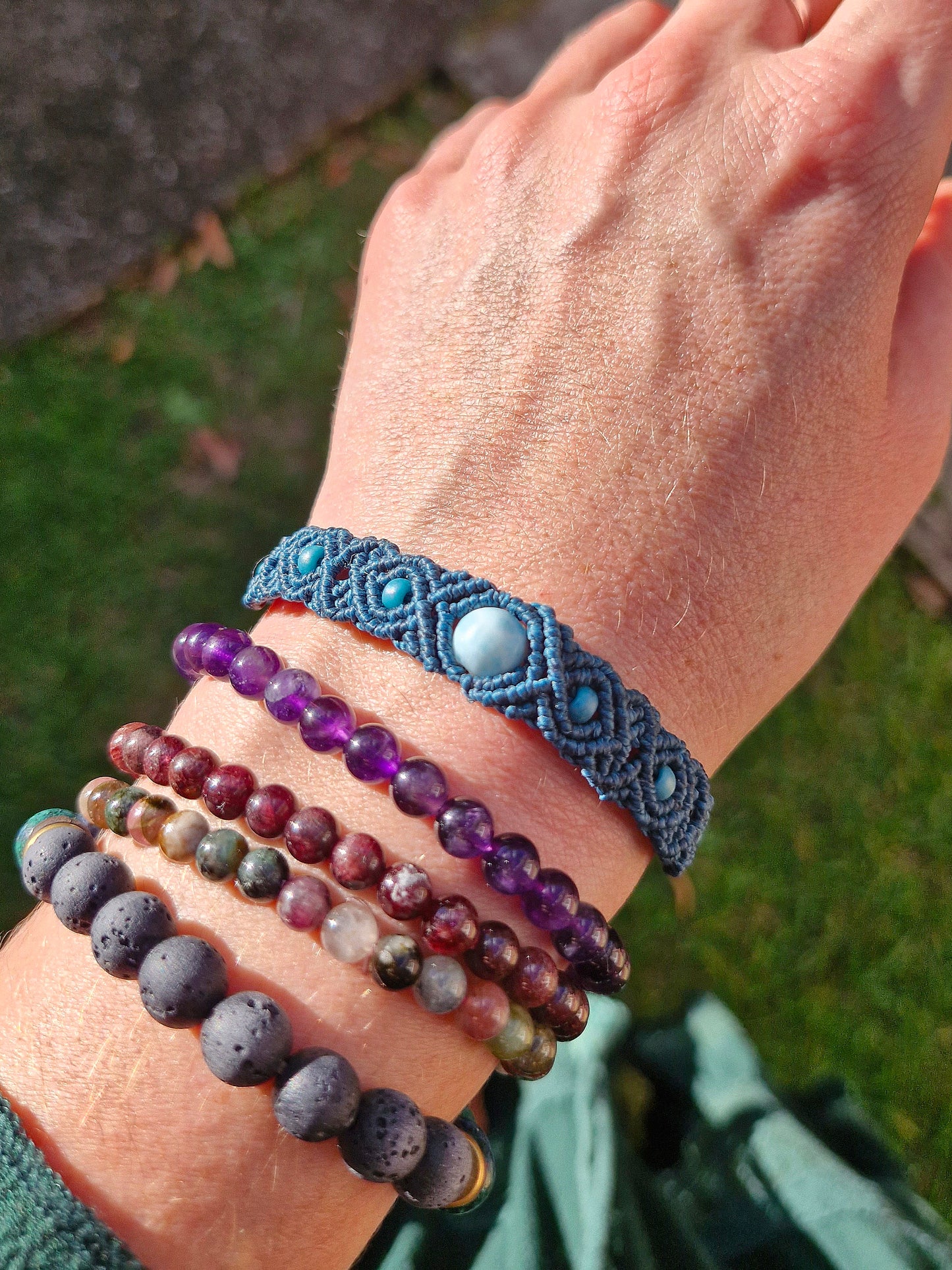 Larimar - Tranquility - Crystal bracelet, anklet