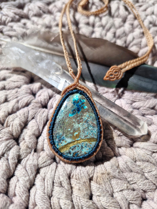 Chrysocolla pendant