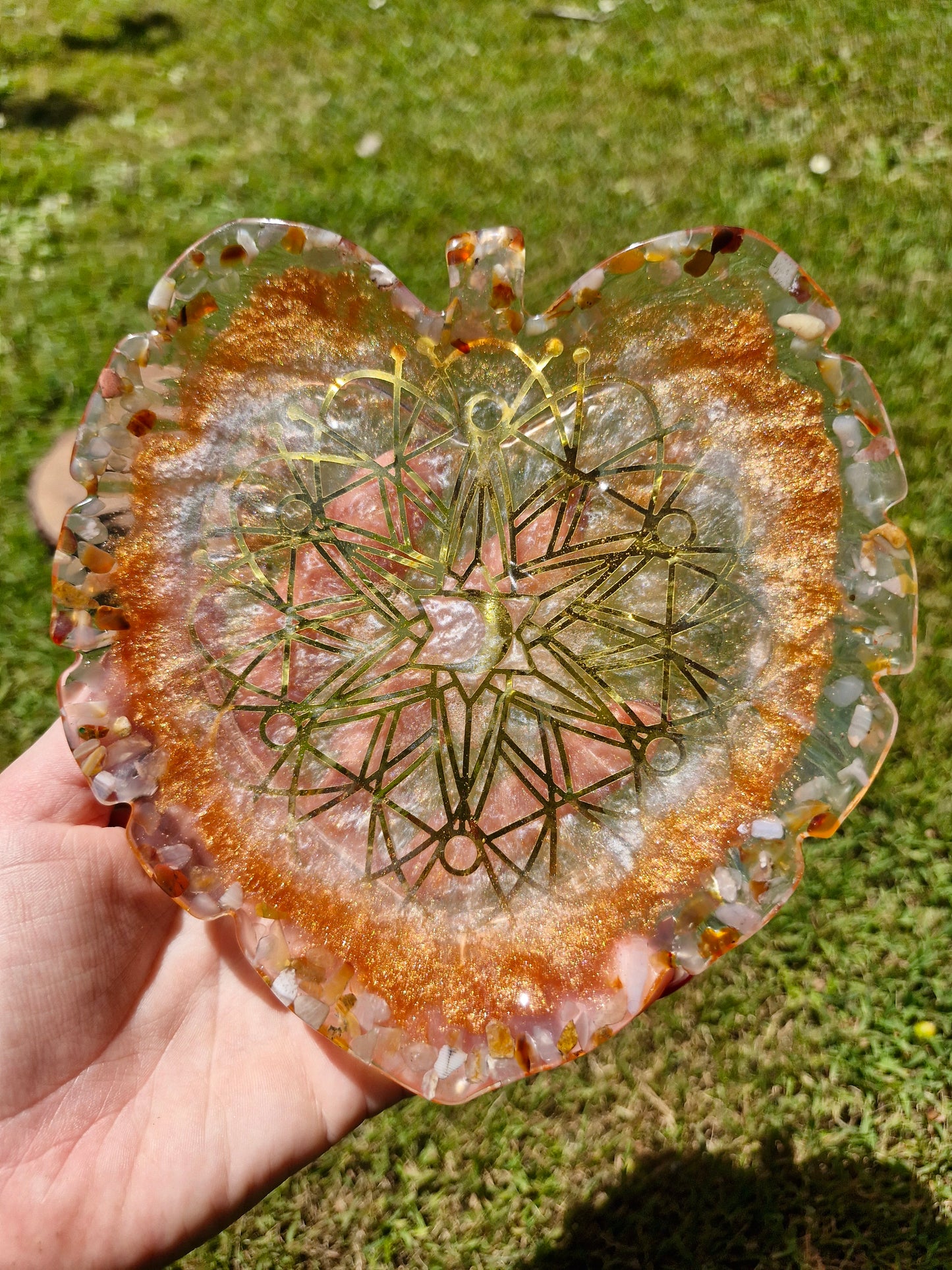 Golden Fire Carnelian Treasure Tray