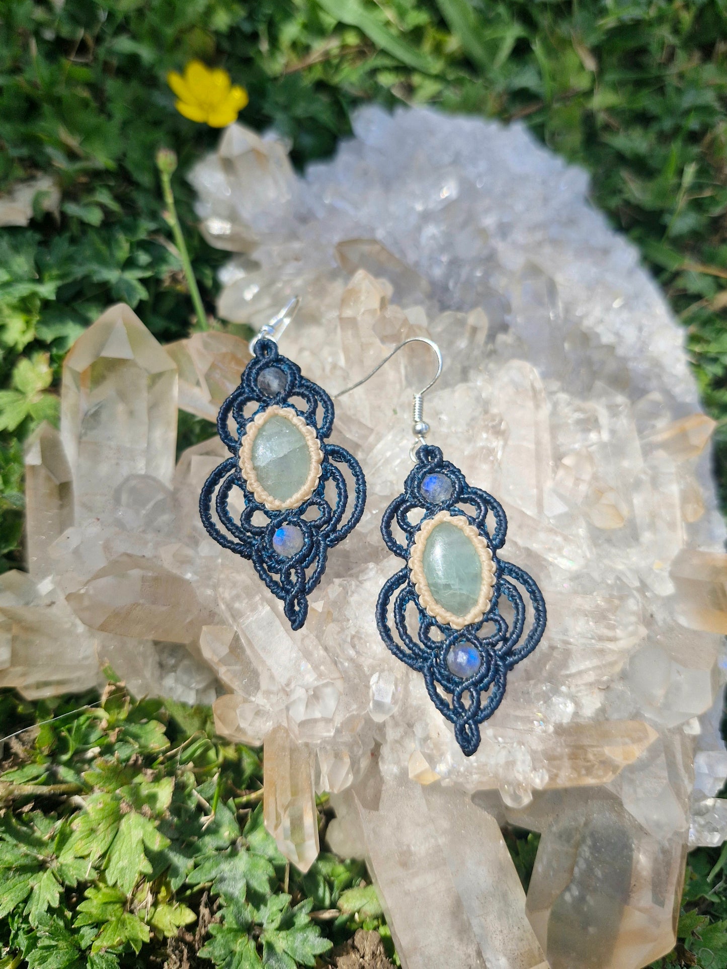 Aquamarine and Labradorite Earrings