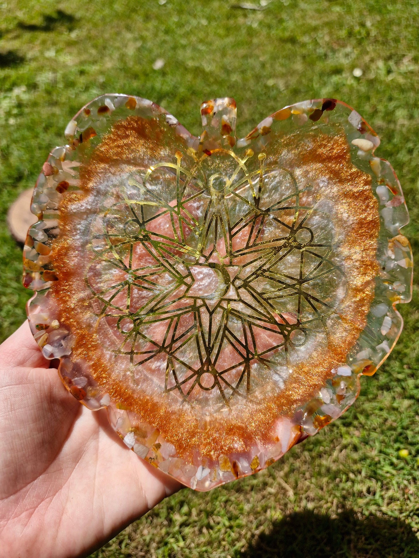 Golden Fire Carnelian Treasure Tray