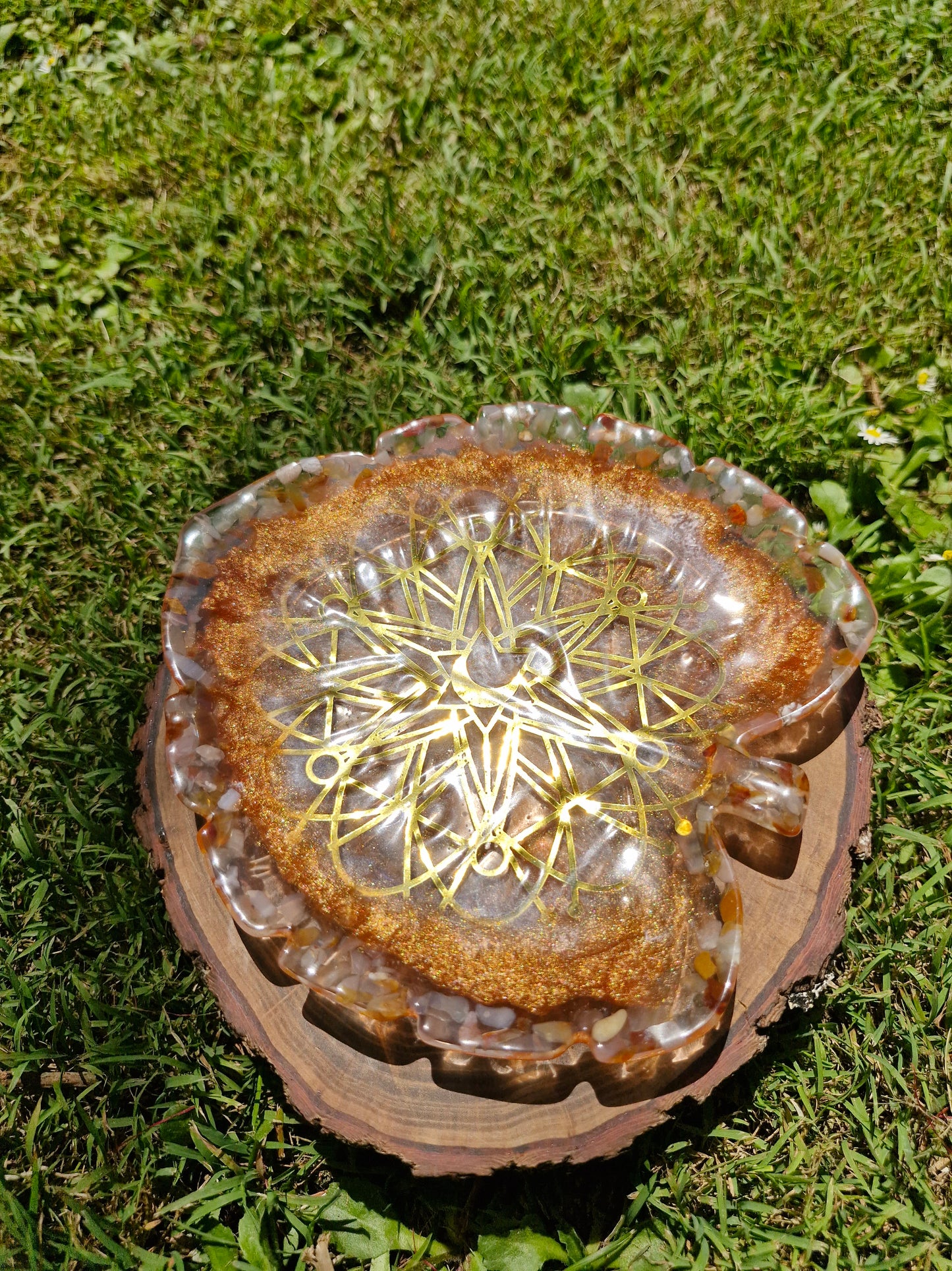 Golden Fire Carnelian Treasure Tray
