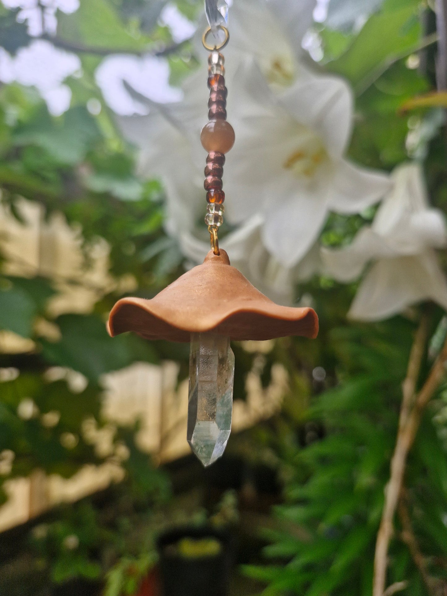 Suncatcher ~ Magical Quartz Mushroom