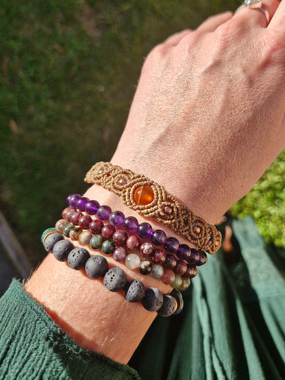 Carnelian - Vitality - Crystal bracelet/anklet