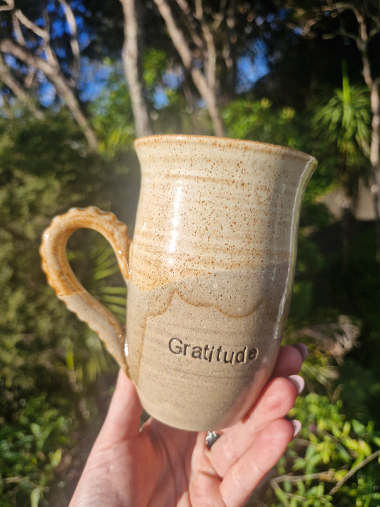 "Gratitude" cup