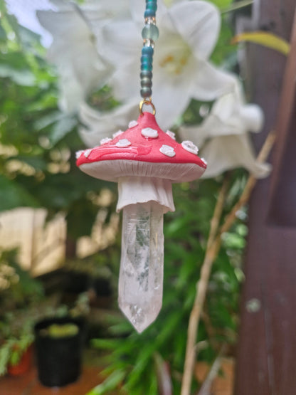Suncatcher ~ Amanita Mushroom with Aventurine