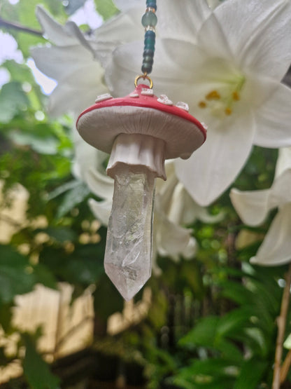 Suncatcher ~ Amanita Mushroom with Aventurine