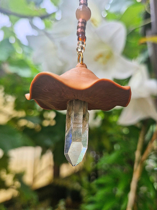 Suncatcher ~ Magical Quartz Mushroom